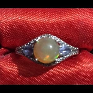 Genuine opal ring